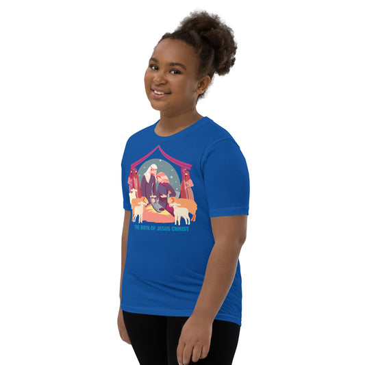 The Birth of Jesus Christ Youth Short Sleeve T-Shirt