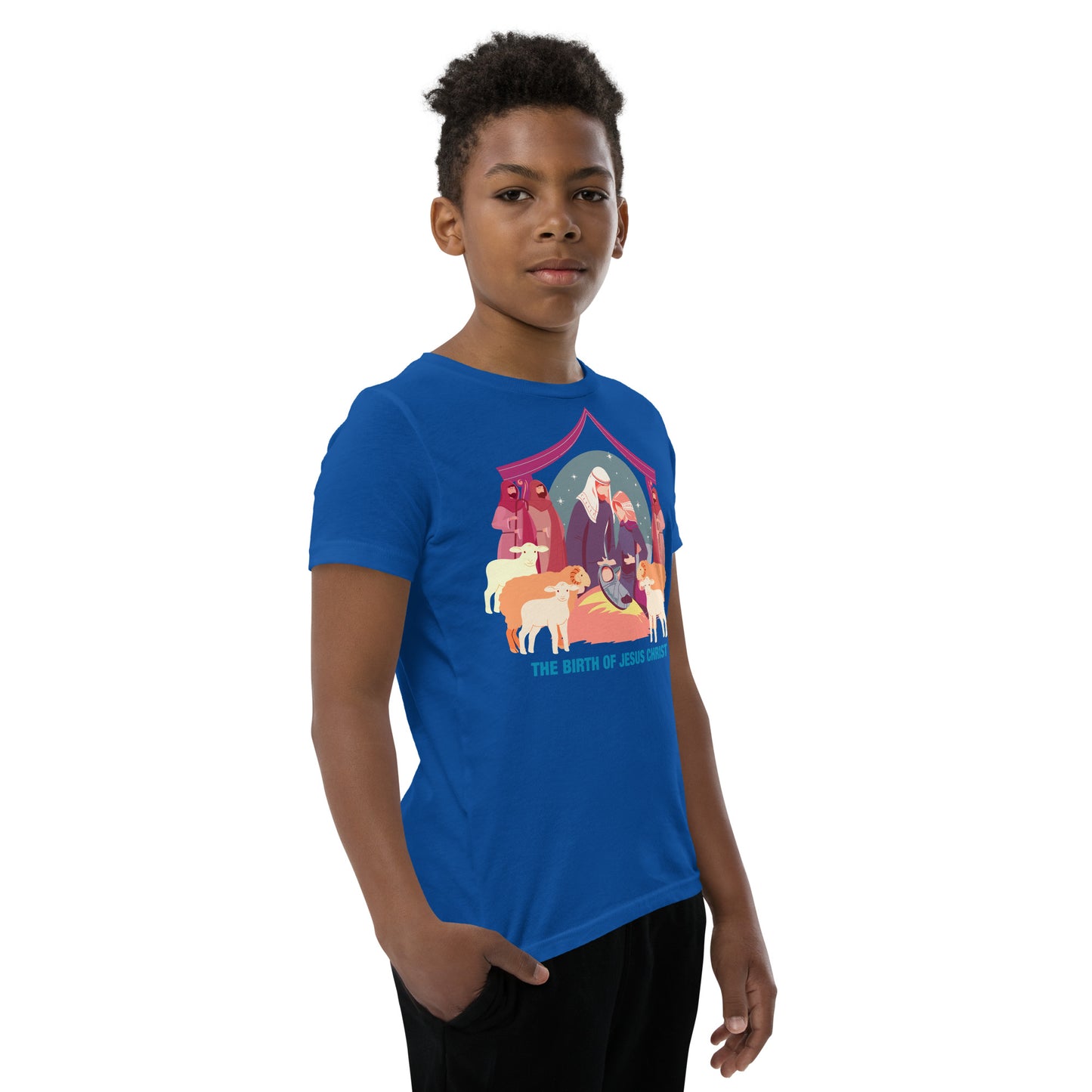 The Birth of Jesus Christ Youth Short Sleeve T-Shirt