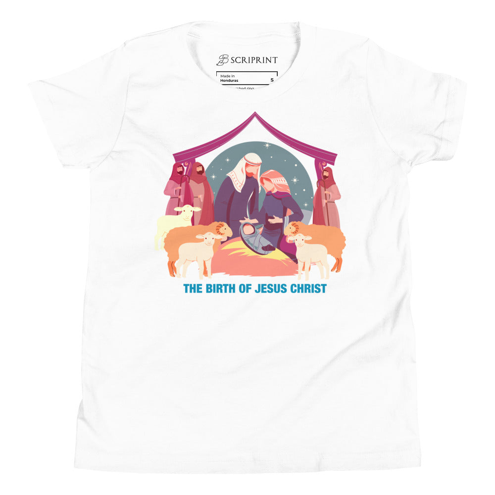 The Birth of Jesus Christ Youth Short Sleeve T-Shirt
