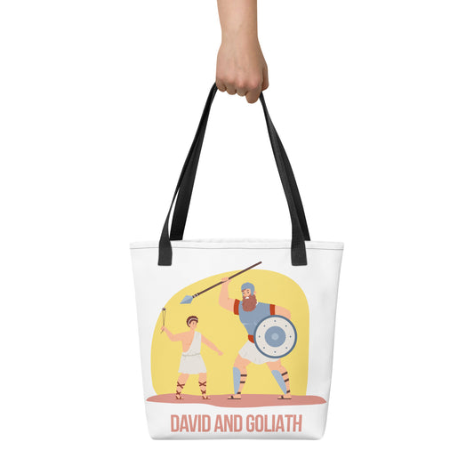 David and Goliath Tote Bag