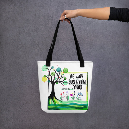 He Will Sustain You Tote bag