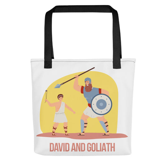 David and Goliath Tote Bag