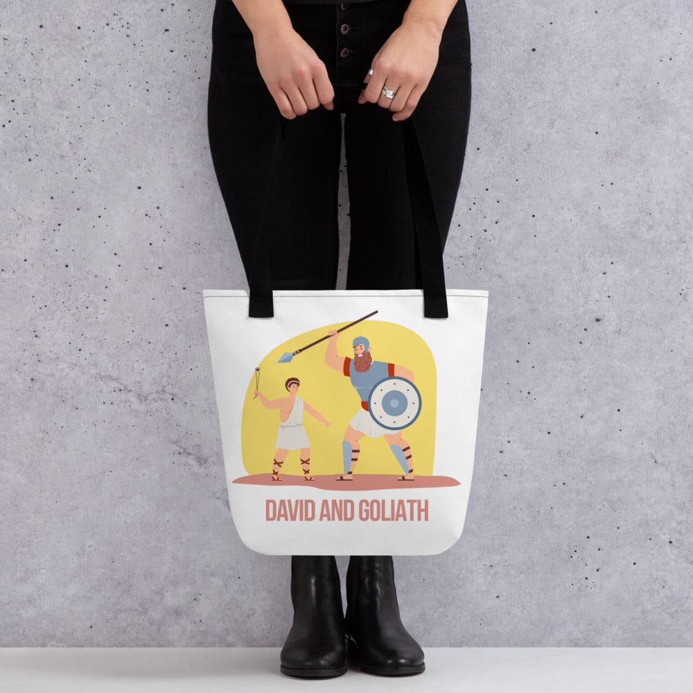 David and Goliath Tote Bag