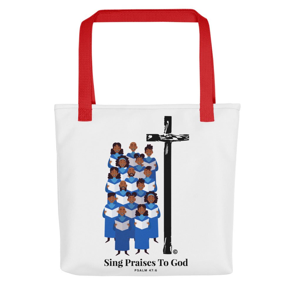 Sing Praises to God Tote Bag