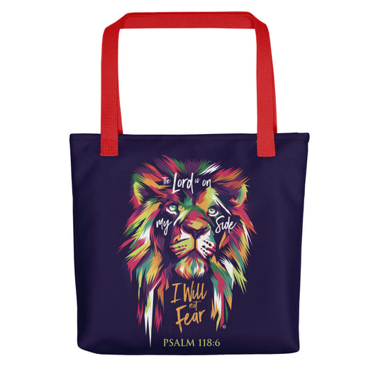 I Will Not Fear Tote bag
