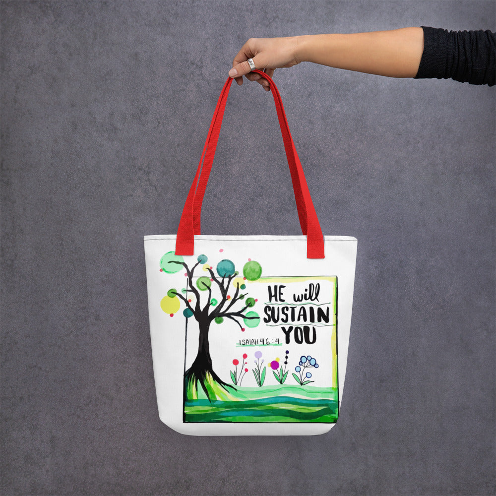 He Will Sustain You Tote bag