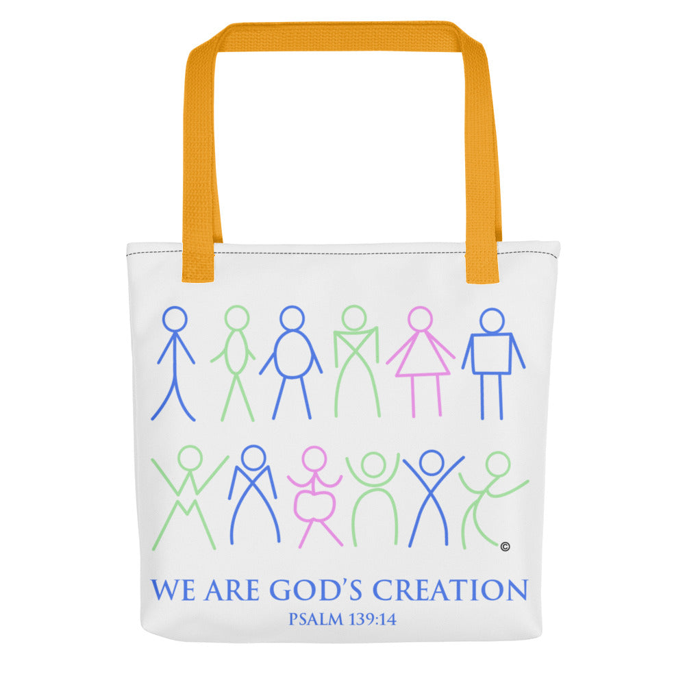 We Are God's Creation Tote bag