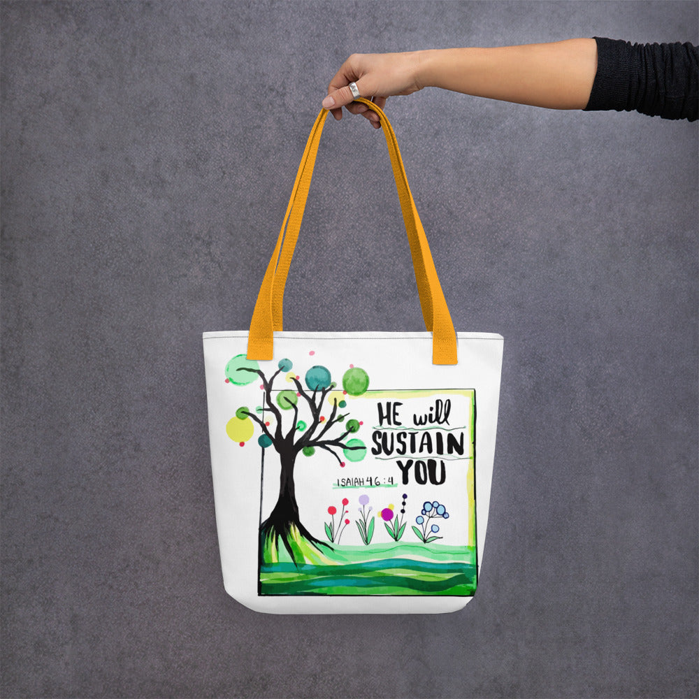 He Will Sustain You Tote bag