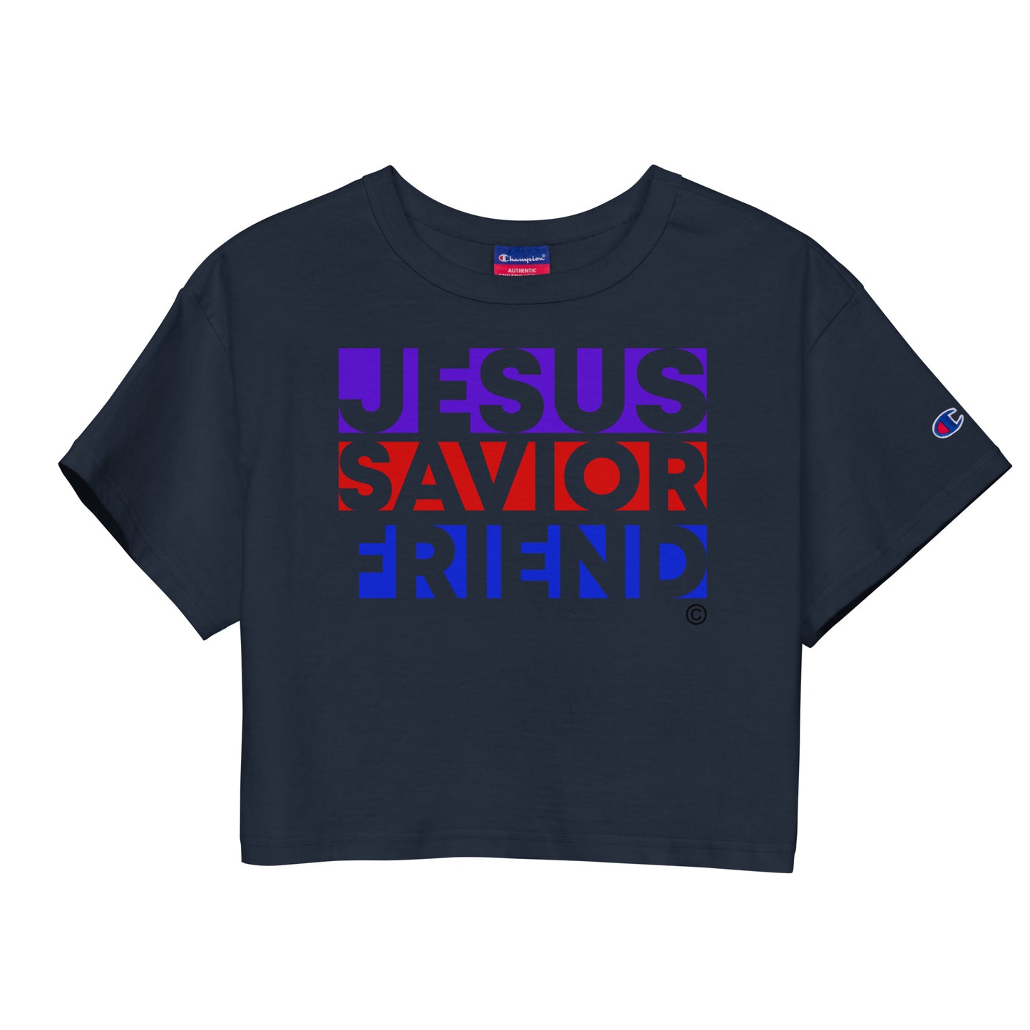 Jesus Savior Friend Champion Crop Top