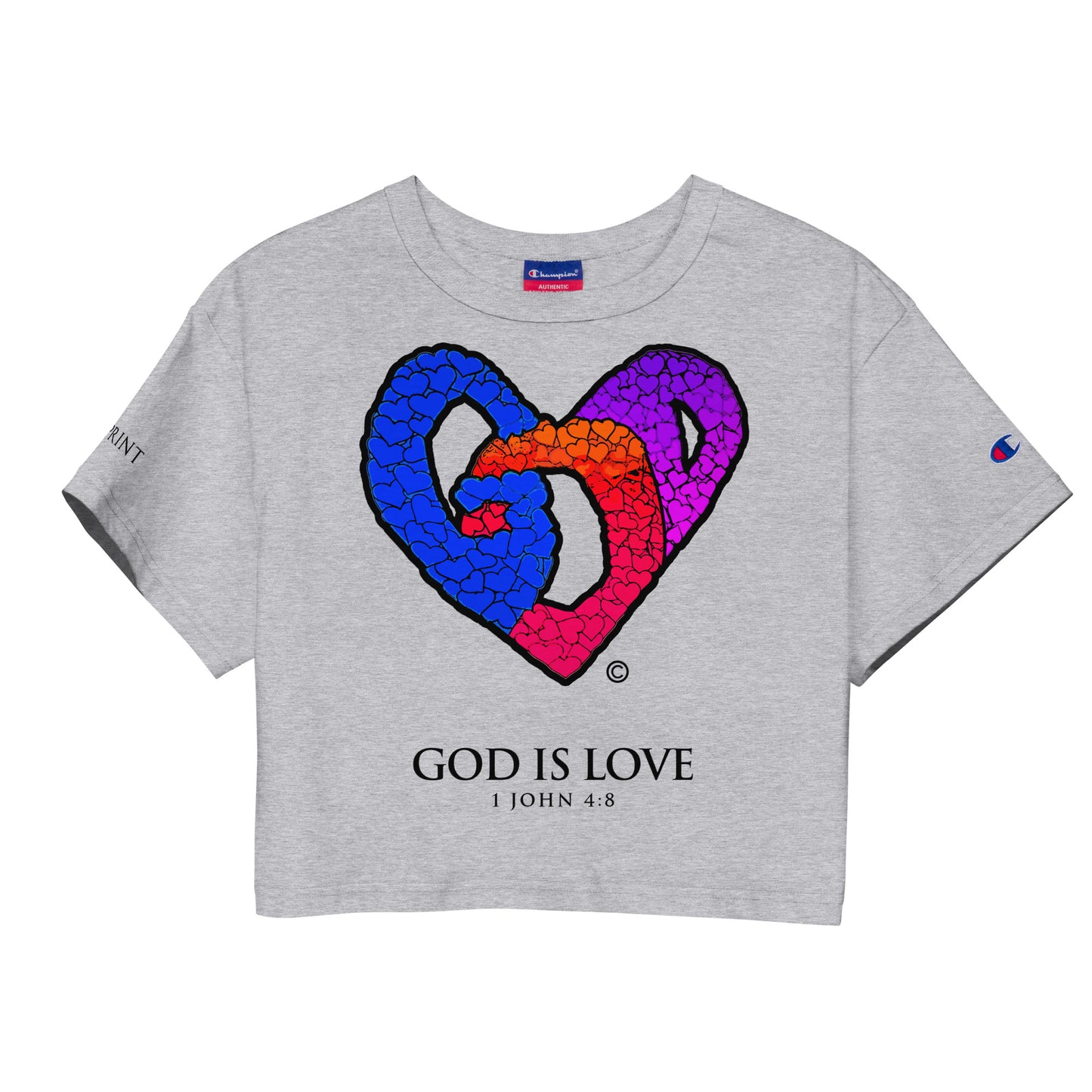 God is Love Champion Crop Top