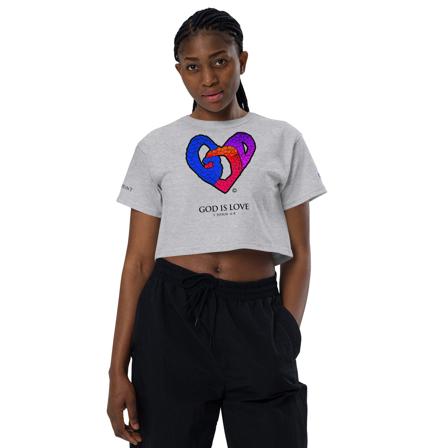 God is Love Champion Crop Top