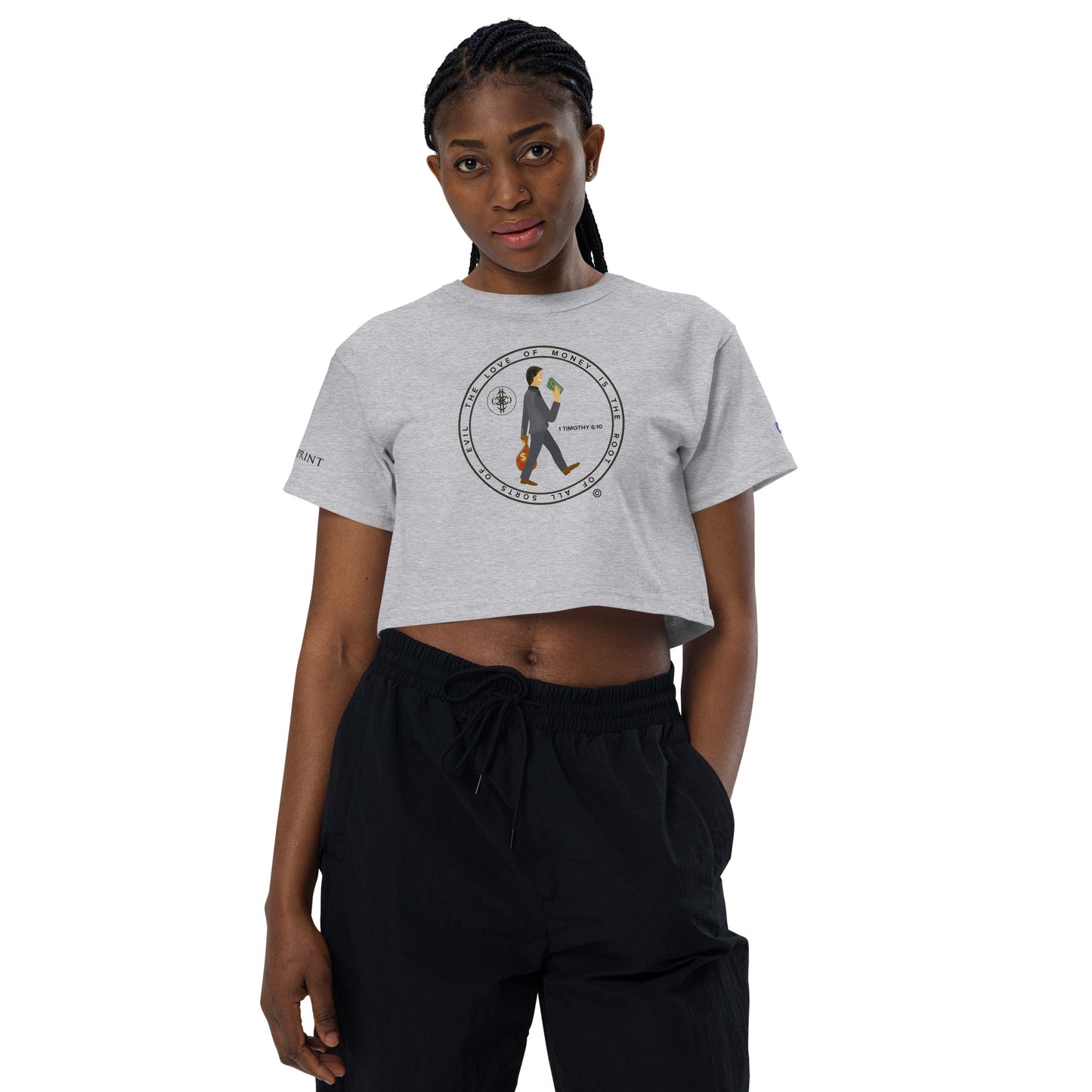 Love of Money Champion Crop Top