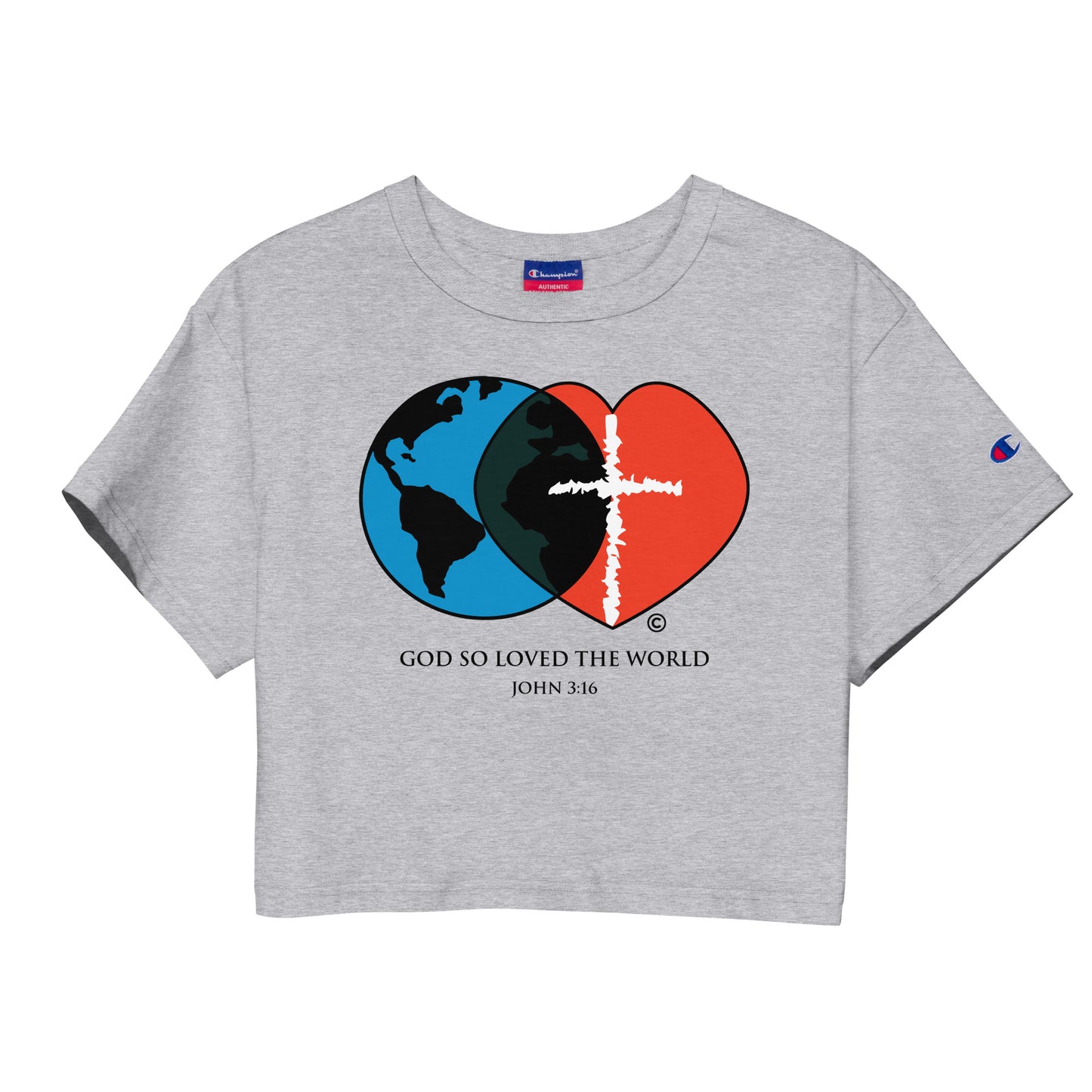 John 3:16 Champion Crop Top