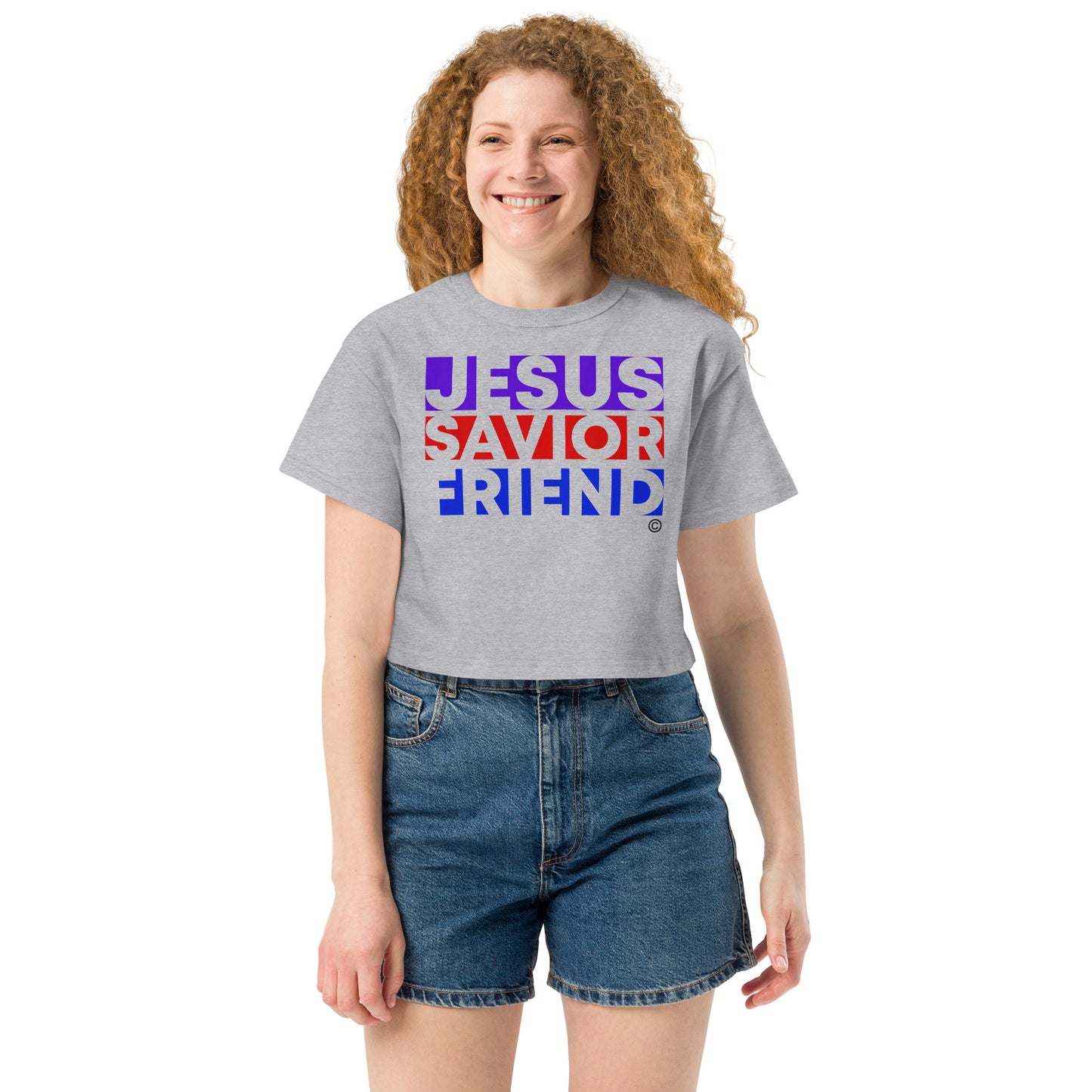 Jesus Savior Friend Champion Crop Top