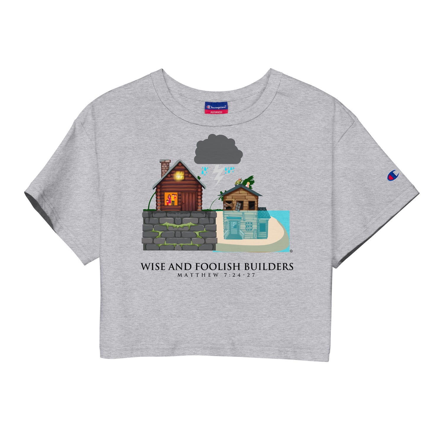 Wise and Foolish Builders Champion Crop Top