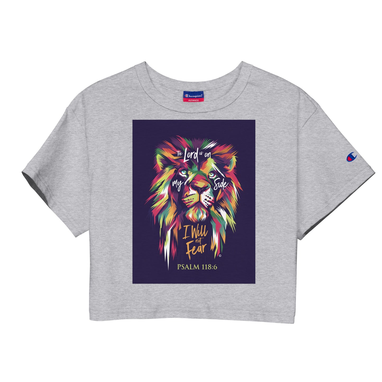 I Will Not Fear Champion Crop Top