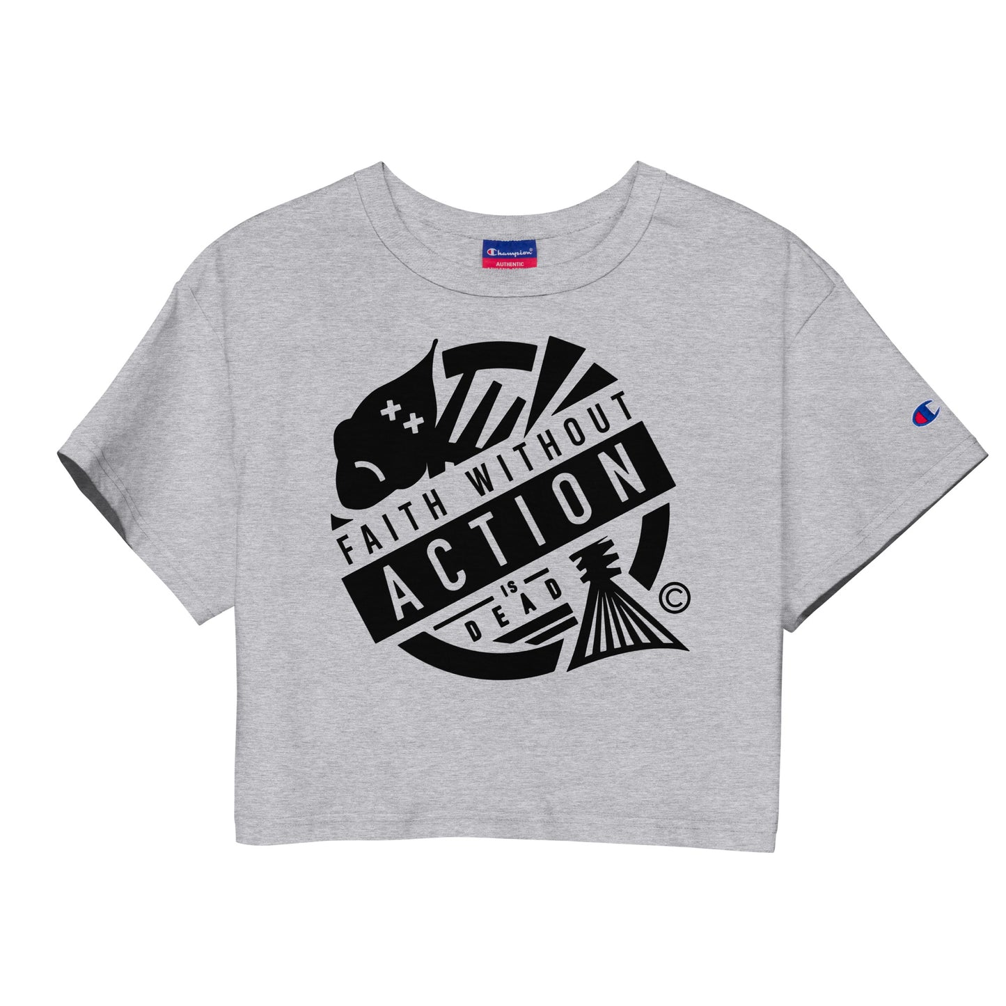 Faith Without Action Champion Crop Top