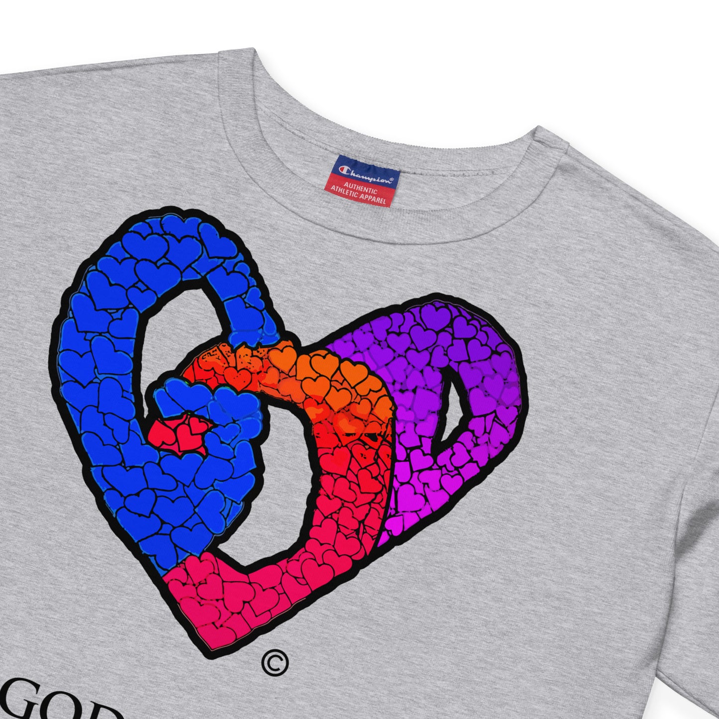 God is Love Champion Crop Top