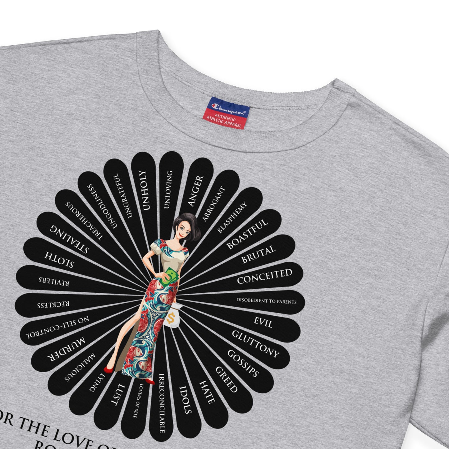 For the Love of Money Champion Crop Top