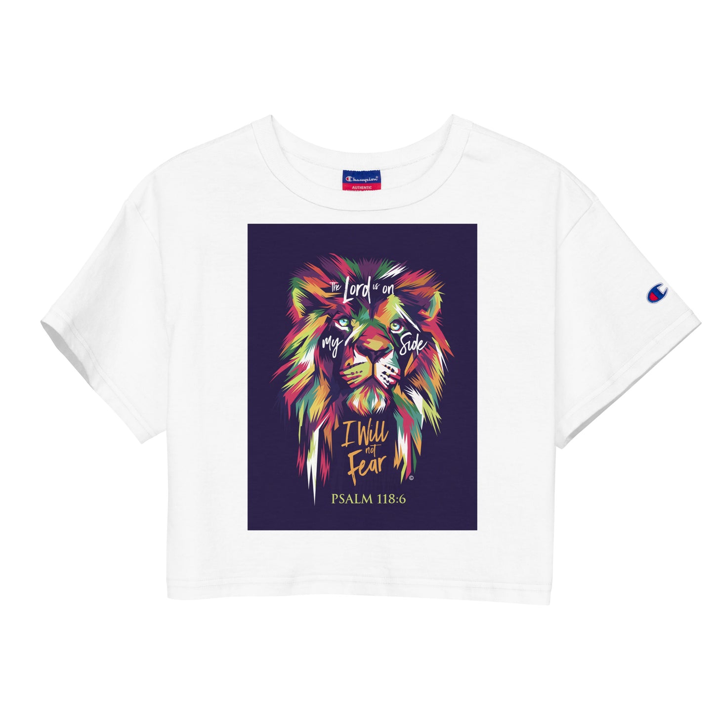 I Will Not Fear Champion Crop Top