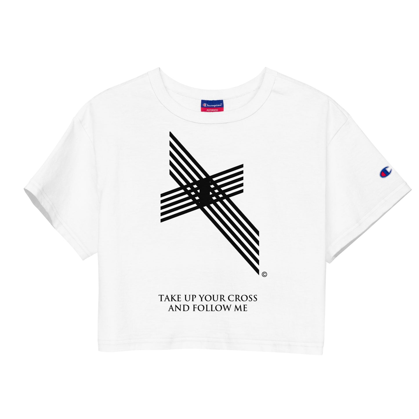 Take Up Your Cross Champion Crop Top