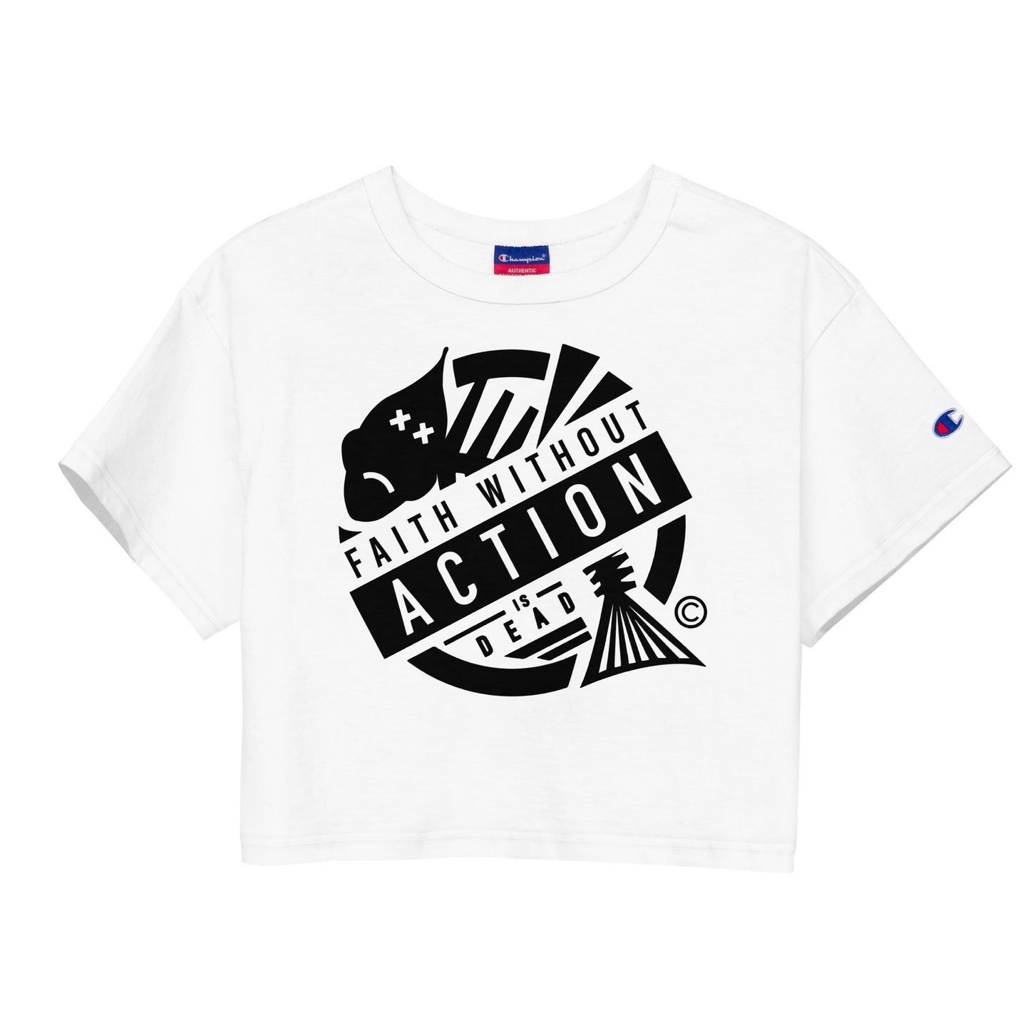 Faith Without Action Champion Crop Top