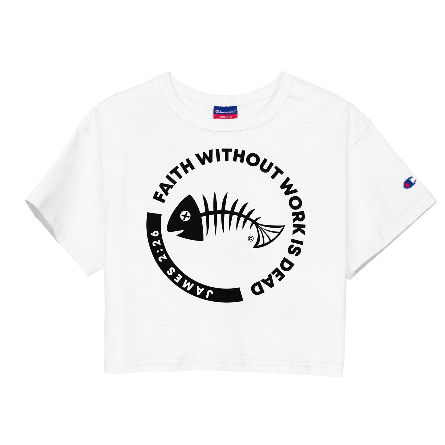 Faith Without Work Champion Crop Top