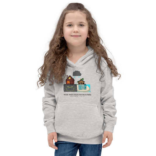 Wise and Foolish Builders Kids Hoodie