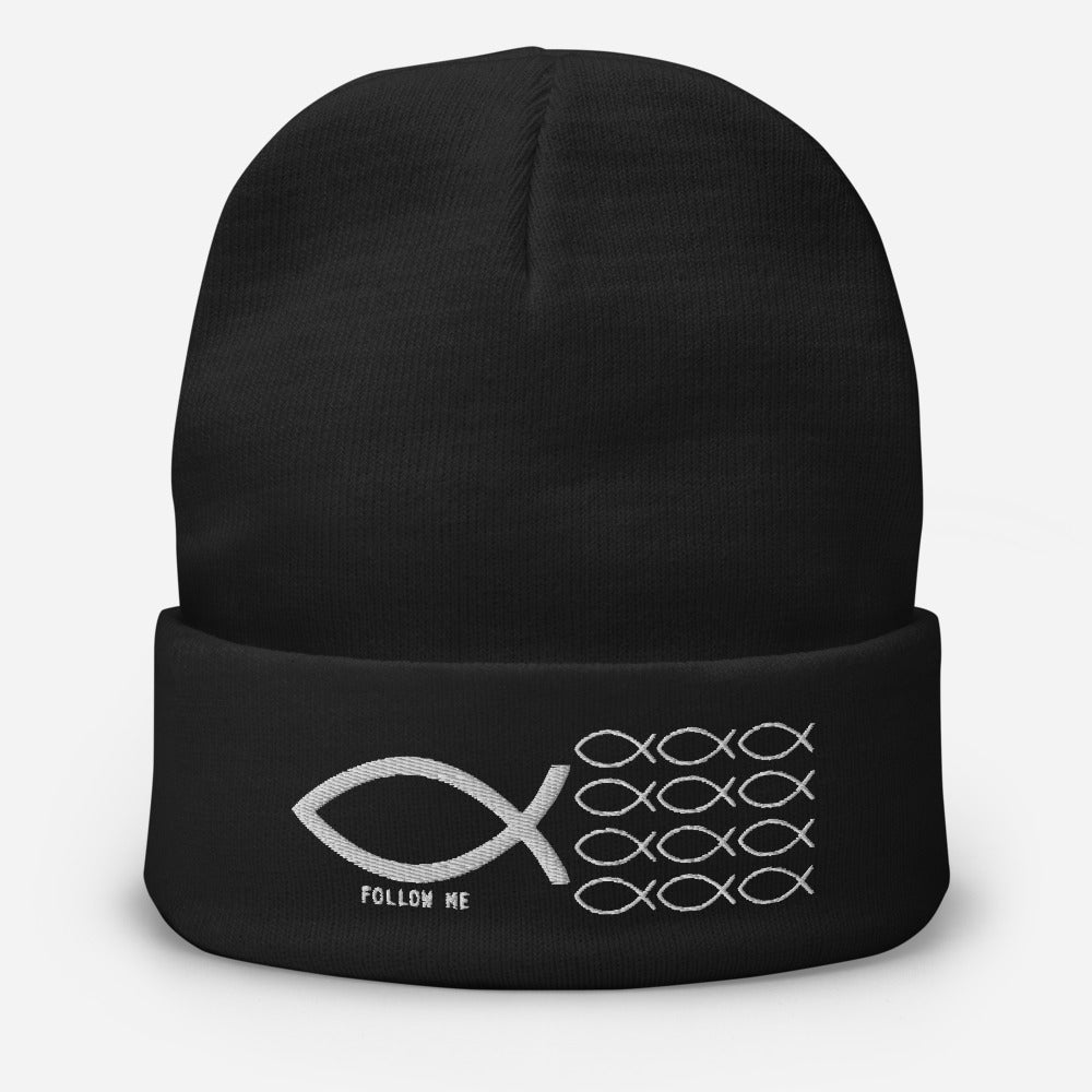Follow Me Embroidered Beanie