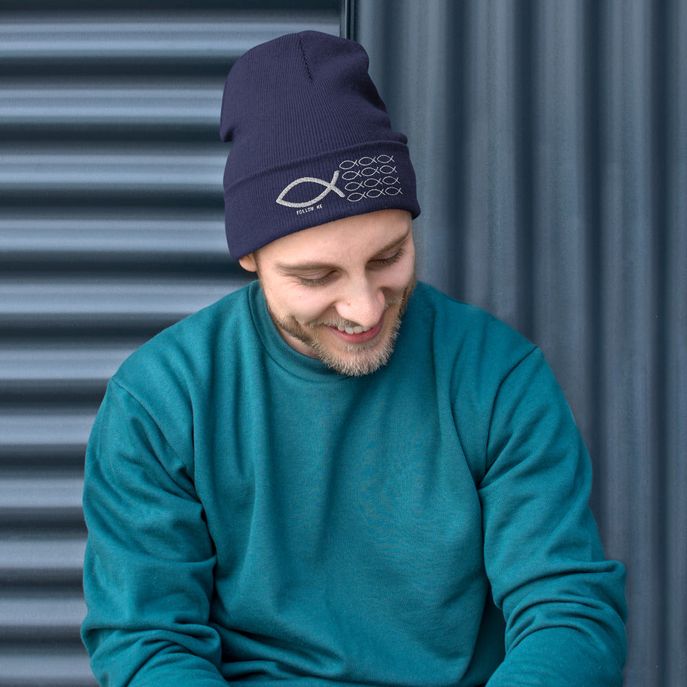 Follow Me Embroidered Beanie