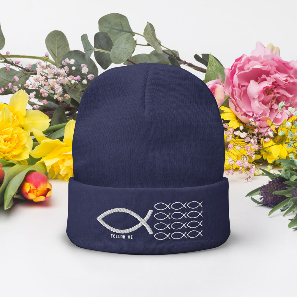 Follow Me Embroidered Beanie