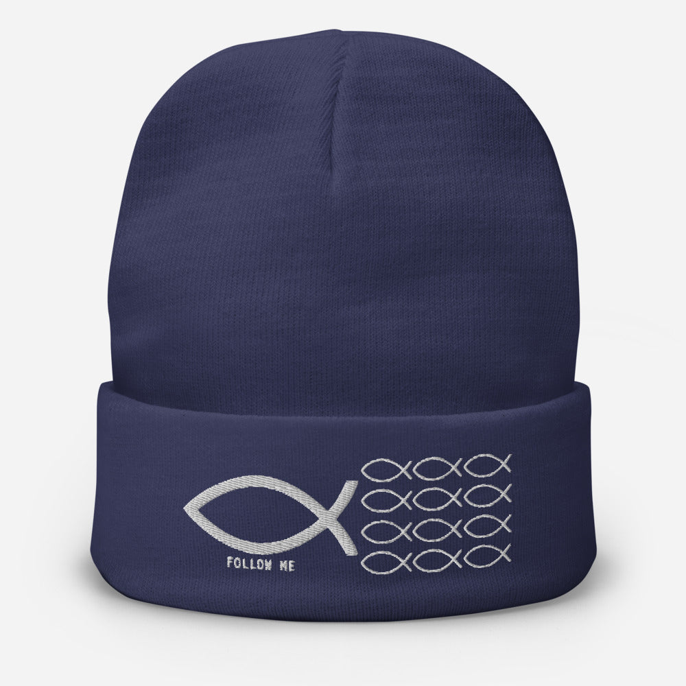 Follow Me Embroidered Beanie