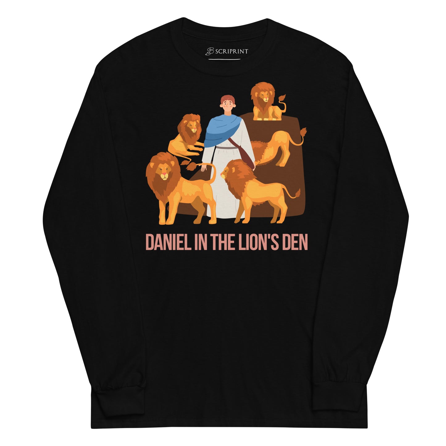 Daniel in the Lion's Den Men’s Long Sleeve Shirt