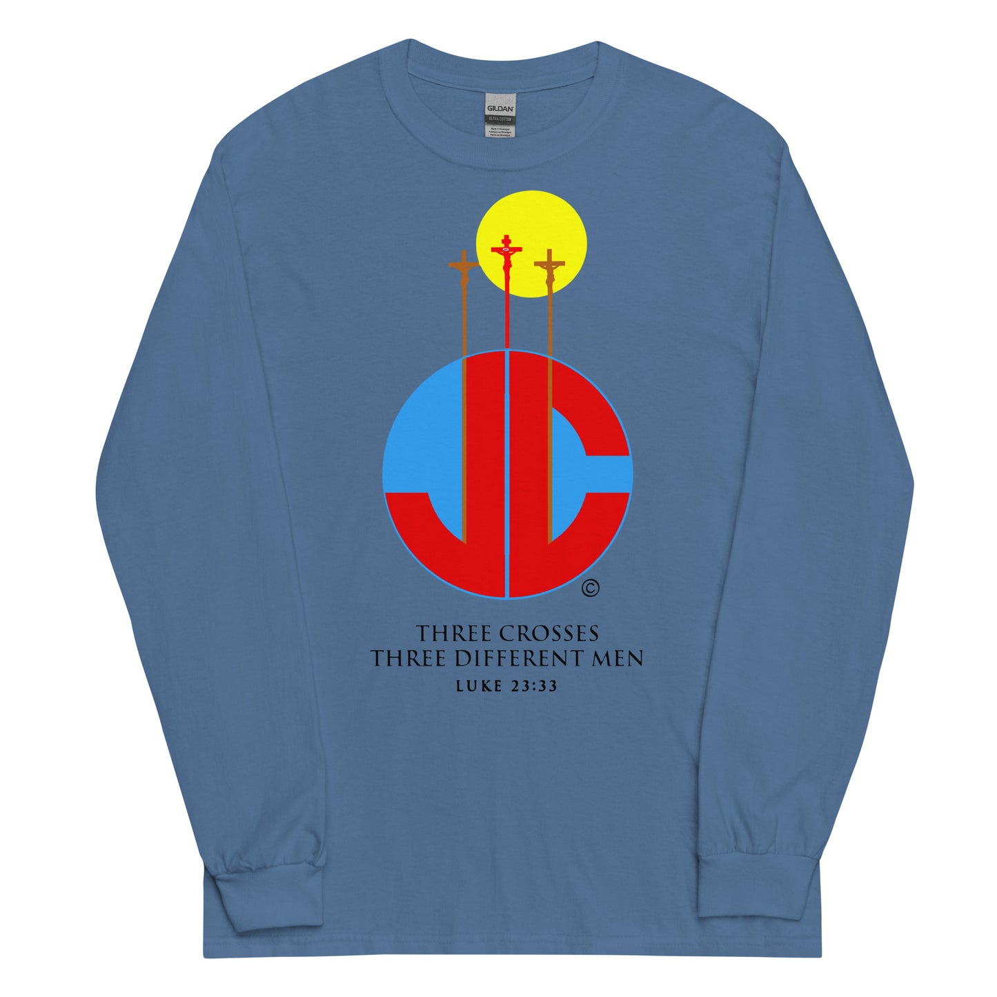 Three Crosses Men’s Long Sleeve Shirt