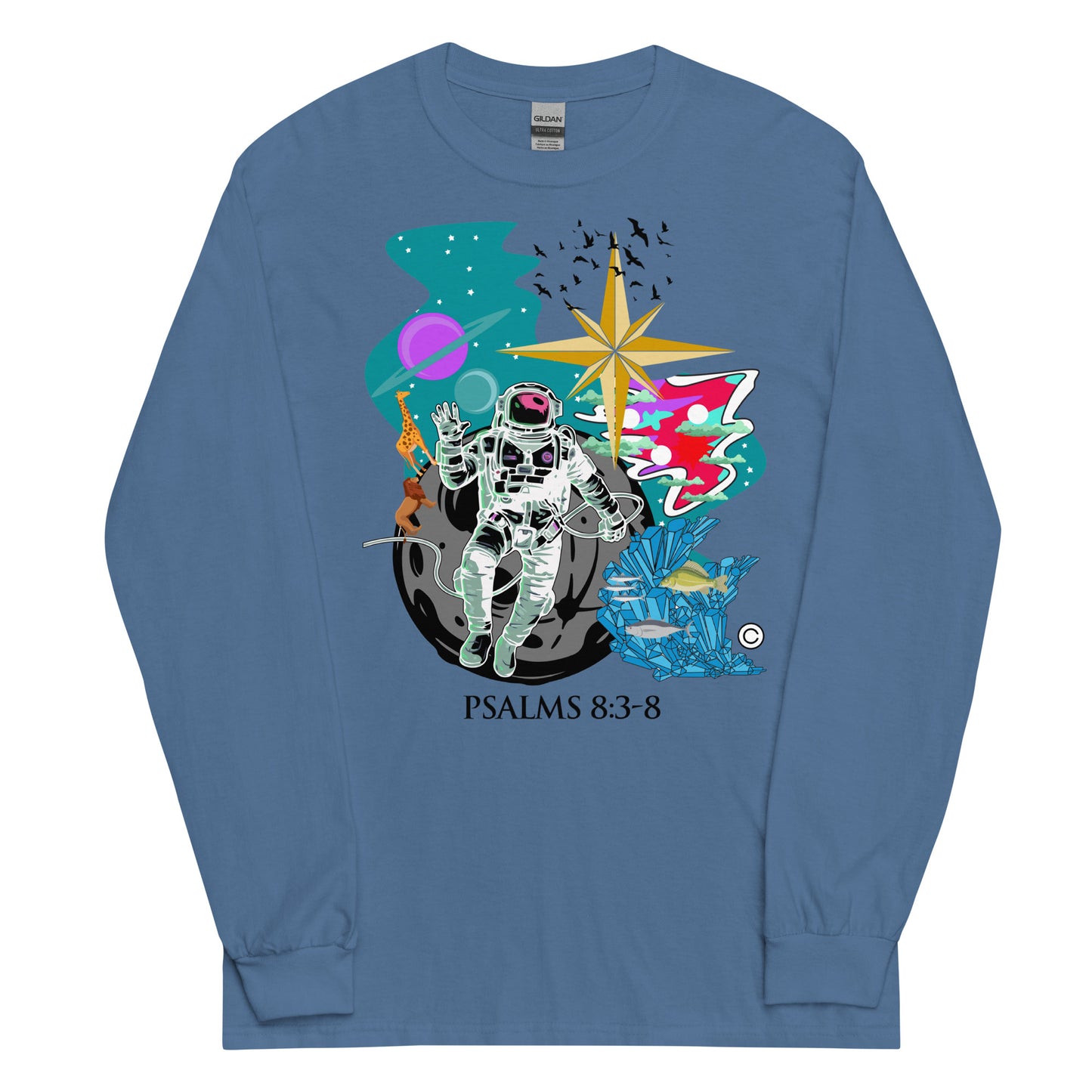 Psalm 8:3-8 Men’s Long Sleeve Shirt
