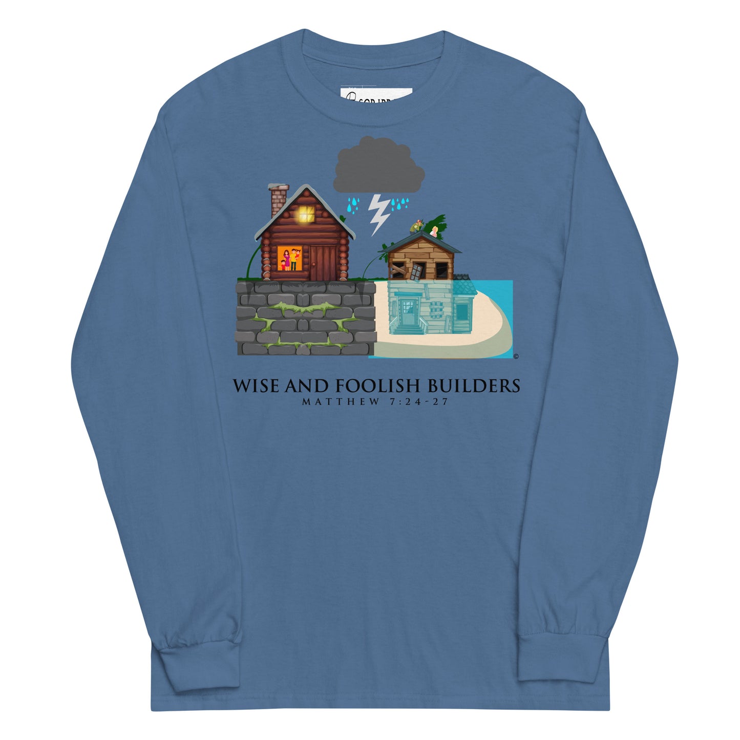 Wise and Foolish Builders Men’s Long Sleeve Shirt