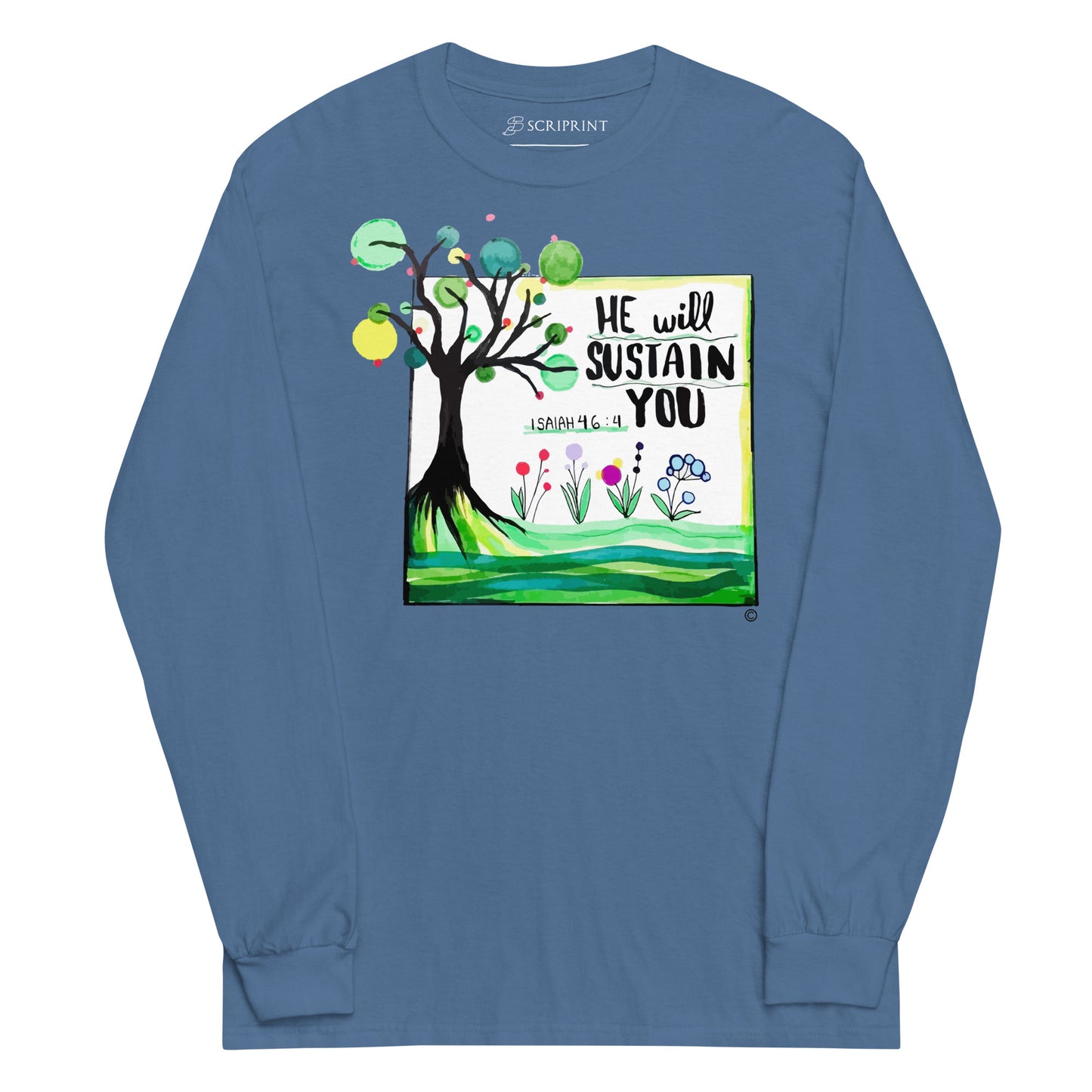 He Will Sustain You Men’s Long Sleeve Shirt