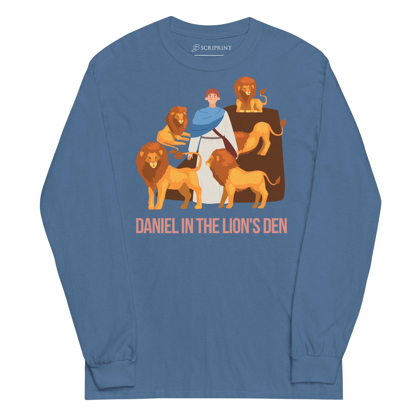 Daniel in the Lion's Den Men’s Long Sleeve Shirt