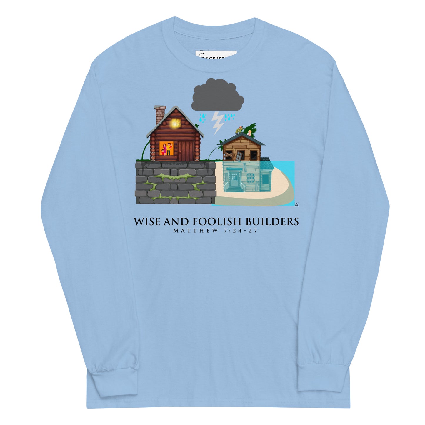 Wise and Foolish Builders Men’s Long Sleeve Shirt