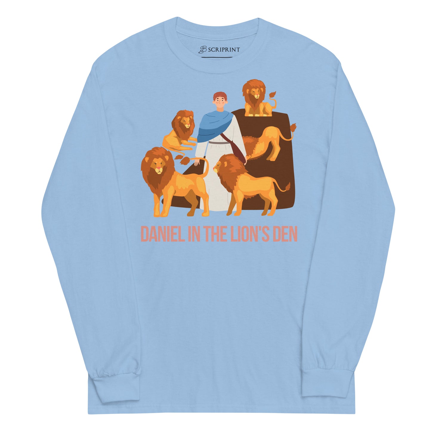 Daniel in the Lion's Den Men’s Long Sleeve Shirt