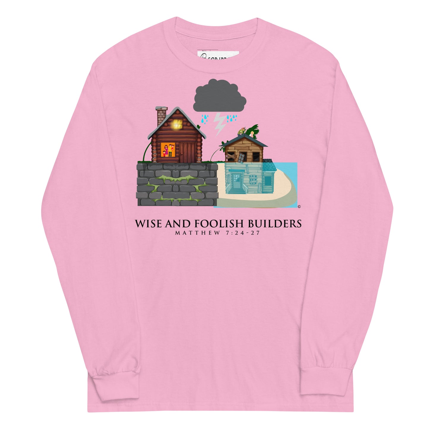 Wise and Foolish Builders Men’s Long Sleeve Shirt