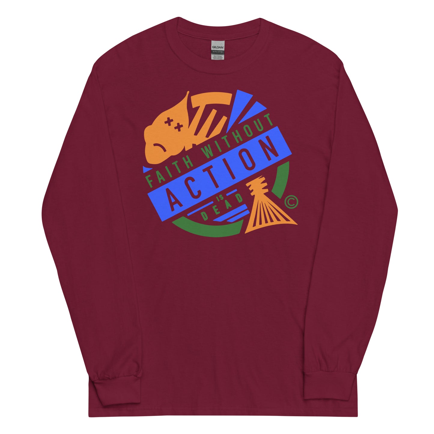 Faith Without Action is Dead Men’s Long Sleeve Shirt