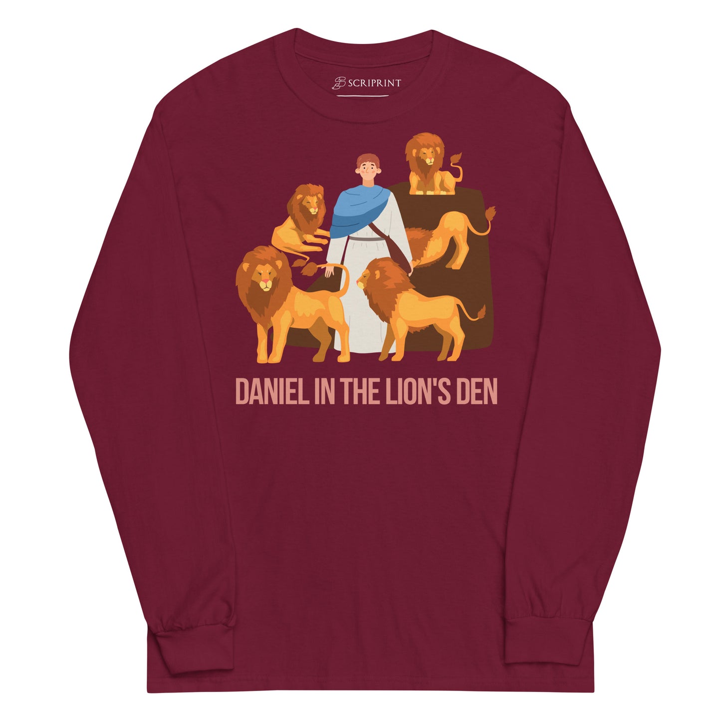 Daniel in the Lion's Den Men’s Long Sleeve Shirt