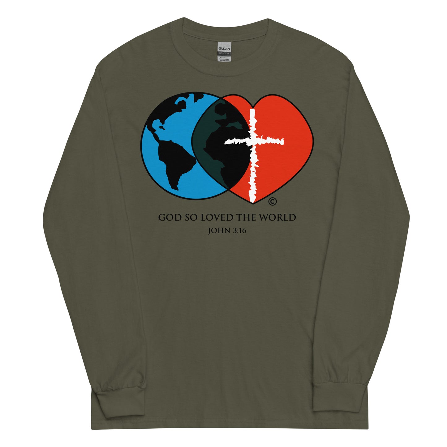 John 3:16 Men’s Long Sleeve Shirt