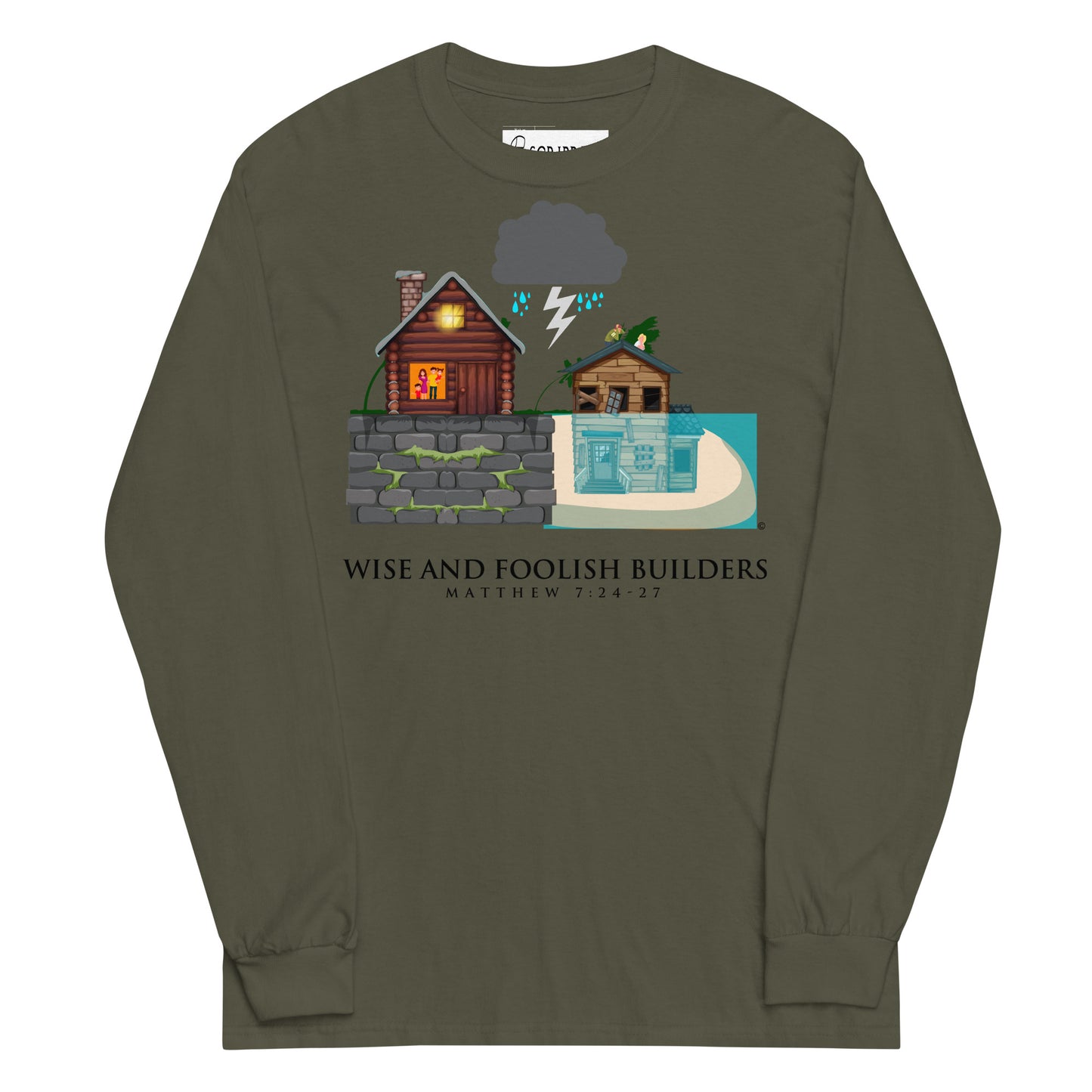 Wise and Foolish Builders Men’s Long Sleeve Shirt