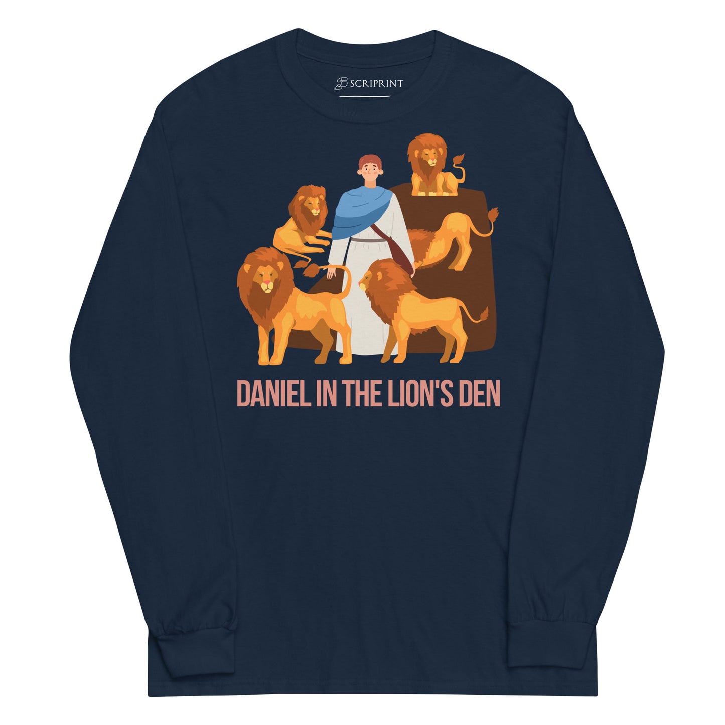 Daniel in the Lion's Den Men’s Long Sleeve Shirt