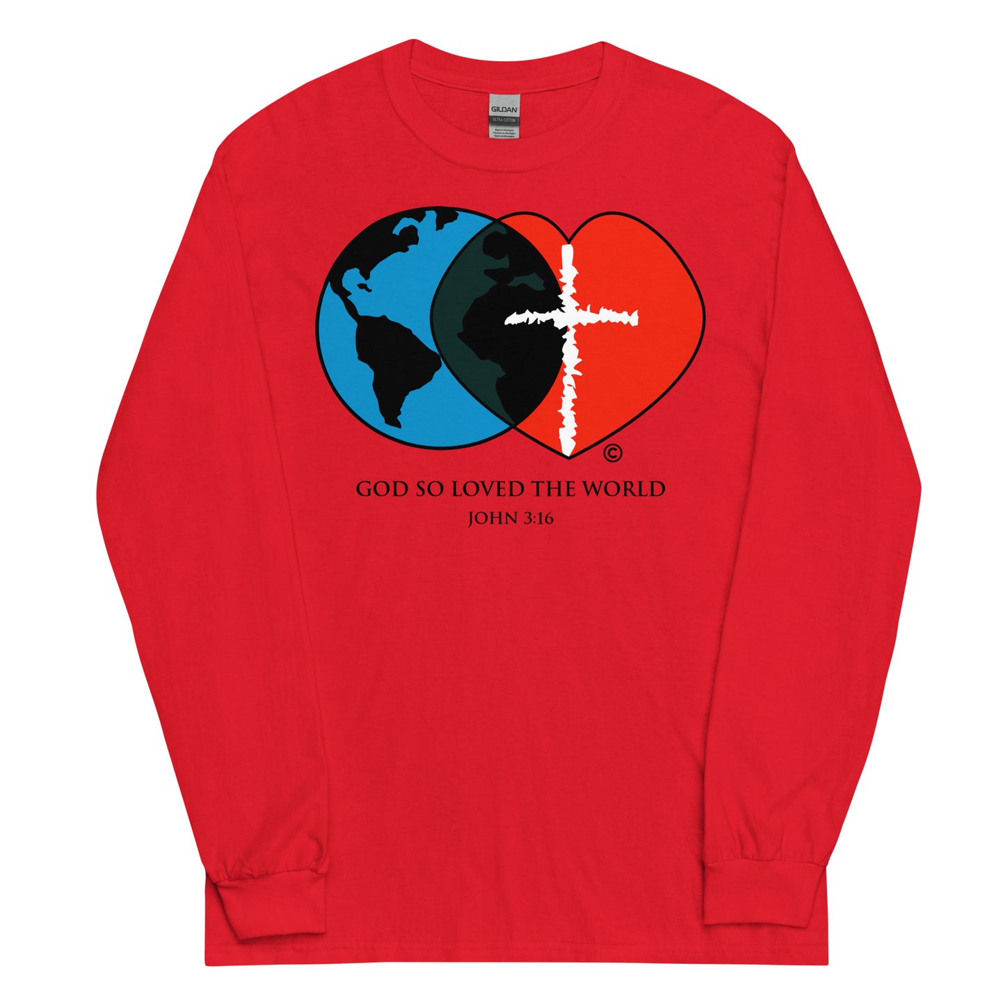 John 3:16 Men’s Long Sleeve Shirt