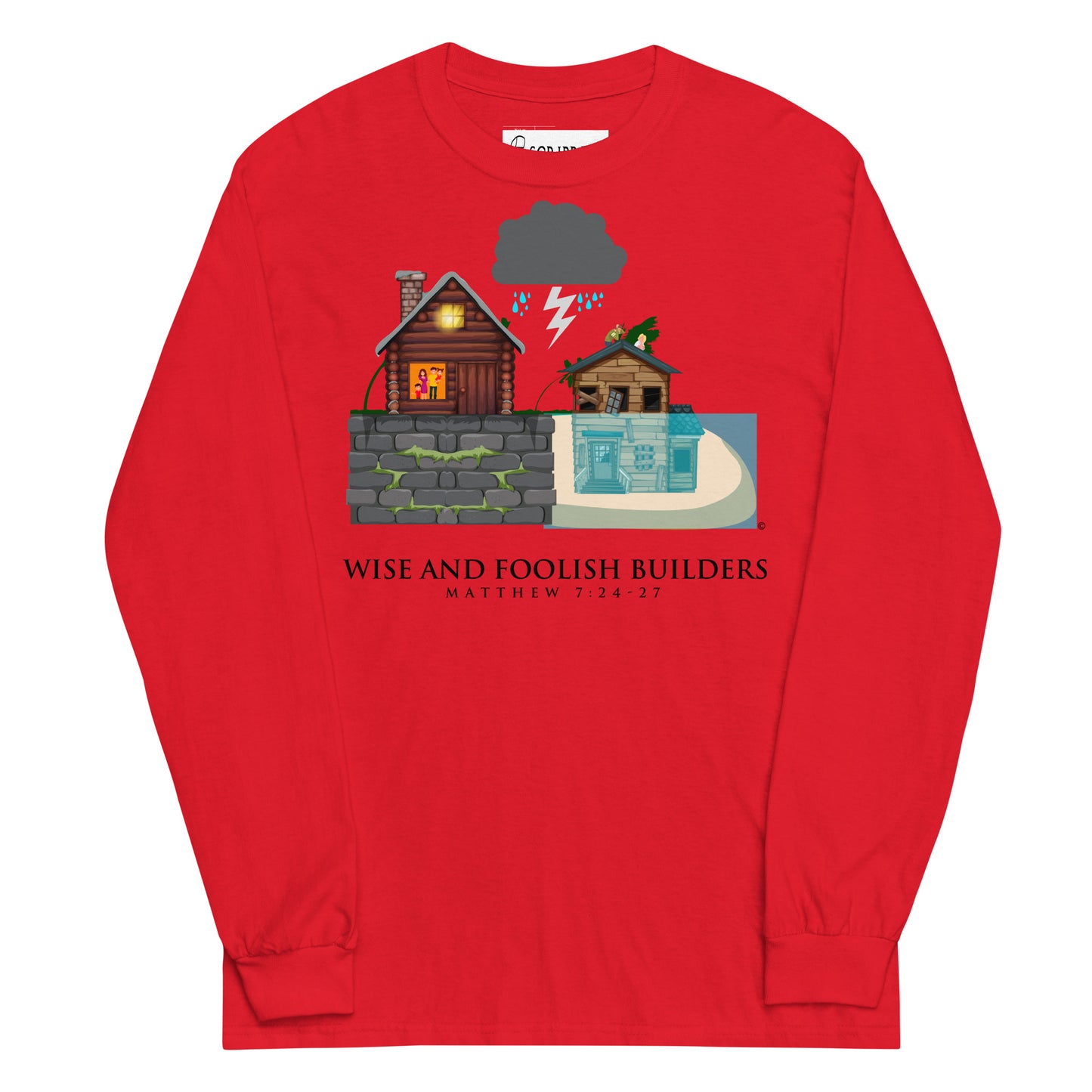 Wise and Foolish Builders Men’s Long Sleeve Shirt