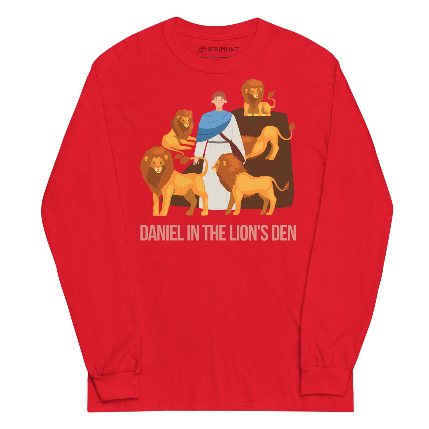Daniel in the Lion's Den Men’s Long Sleeve Shirt