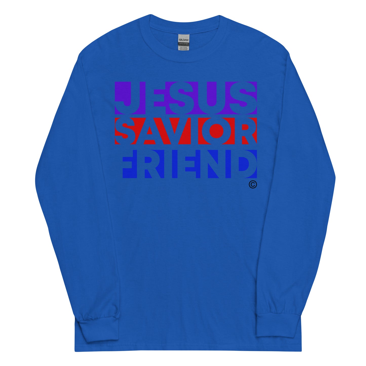 Jesus Savior Friend Men’s Long Sleeve Shirt